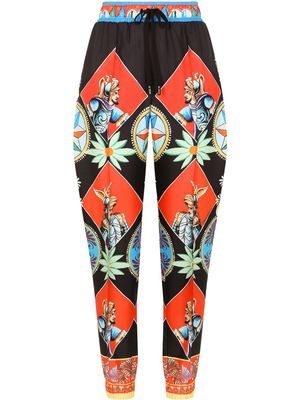 Dolce & Gabbana pantalon de jogging à imprimé carretto - Noir