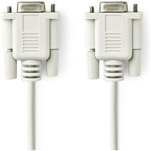 Nullmodemkabel | D-SUB 9-Pins Female | D-SUB 9-Pins Female | Vernikkeld | 2.00 m | Rond | PVC | Ivoo
