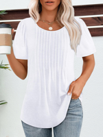 Plain Loose Crew Neck Casual Shirt