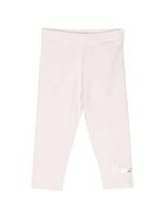 Moncler Enfant logo-lettering jersey leggings - Rose - thumbnail