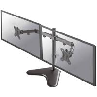 Neomounts FPMA-D550DDBLACK 2-voudig Monitor-tafelbeugel 25,4 cm (10) - 81,3 cm (32) Zwenkbaar, Roteerbaar, Kantelbaar, Staand Zwart - thumbnail