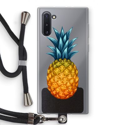 Grote ananas: Samsung Galaxy Note 10 Transparant Hoesje met koord
