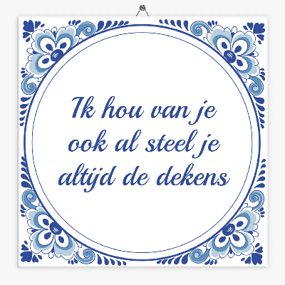 Spreuken tegeltje valentijn dekens