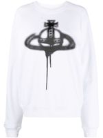 Vivienne Westwood sweat à imprimé Spray Orb en coton - Blanc