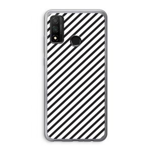 Strepen zwart-wit: Huawei P Smart (2020) Transparant Hoesje