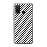 Strepen zwart-wit: Huawei P Smart (2020) Transparant Hoesje