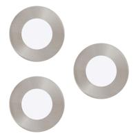 Eglo InbouwspotsFueva-C set van 3 x 8,5cm metaalgrijs - 32882