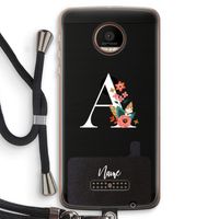 Pink Bouquet: Motorola Moto Z Force Transparant Hoesje met koord