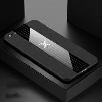 Voor OPPO R9S plus XINLI stiksels doek Textue schokbestendige TPU beschermhoes (zwart)