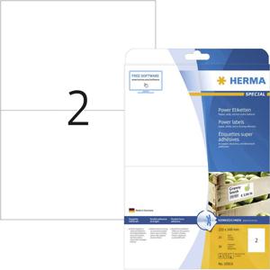 Herma 10910 Zelfklevende etiketten 210 x 148 mm Papier Wit 50 stuk(s) Permanent hechtend Inkjet, Laser (zwart/wit), Laser (kleur), Kopiëren (zwart/wit),