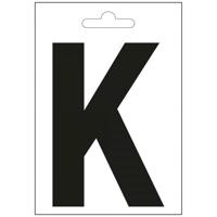 Nautic letter K zwart 100 mm.