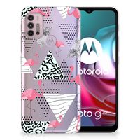 Motorola Moto G30 | G10 TPU Hoesje Flamingo Triangle