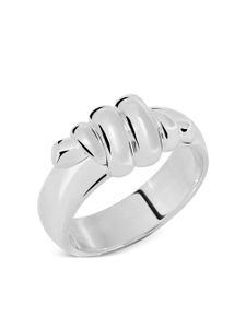 Dodo bague Nodo Bold à logo gravé - Argent