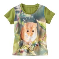 T-shirt met dierenmotief van bio-katoen, Hazelmuis Maat: 122/128