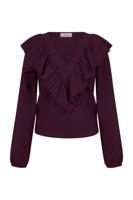 Jezz ruffle top - blackberry - 13367