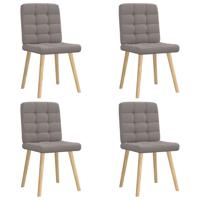 Eetkamerstoelen 4 st draaibaar stof taupe