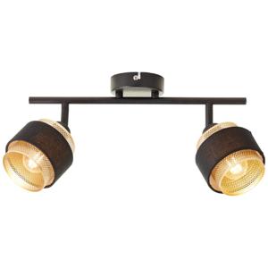 Brilliant 2-lichts plafondlampGrove zwart met goud - 99301/86