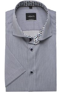 Venti Modern Fit Overhemd Korte mouw blauw/wit