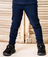 Ribbed-Knit Pants Dark Blue - thumbnail