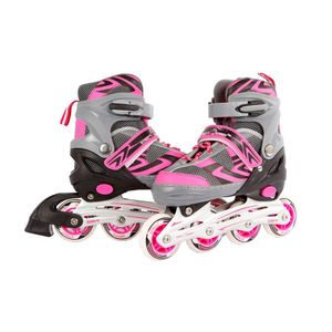 Inline skates - maat 37-40 - roze/grijs