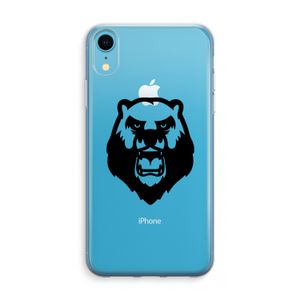 Angry Bear (black): iPhone XR Transparant Hoesje