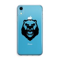 Angry Bear (black): iPhone XR Transparant Hoesje