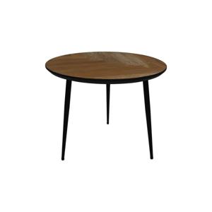 Salontafel Fishbone - 60 - Naturel/Zwart - Eiken/metaal