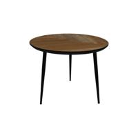 Salontafel Fishbone - 60 - Naturel/Zwart - Eiken/metaal