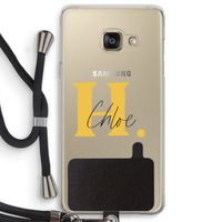 Amber Script: Samsung Galaxy A3 (2016) Transparant Hoesje met koord