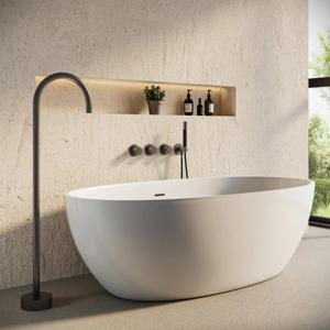 Badkraan set SaniClear Plus | Inbouw | Thermostaatkraan | Incl.Inbouwdeel | Verouderd ijzer - Gunmetal