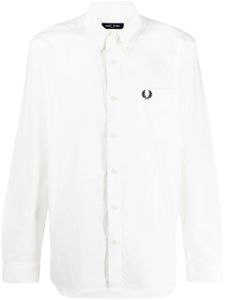 Fred Perry chemise en coton à logo brodé - Blanc