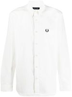 Fred Perry chemise en coton à logo brodé - Blanc - thumbnail