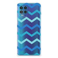 Motorola Moto G100 TPU bumper Zigzag Blauw