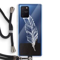 Pluim: Samsung Galaxy Note 10 Lite Transparant Hoesje met koord