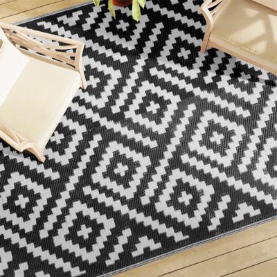 Buitenkleed ARAKIL 190x290 cm PP wit en zwart