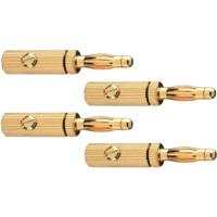 Oehlbach 3009 Luidsprekerconnector Stekker, recht Aantal polen: 3 Goud 4 stuk(s) - thumbnail