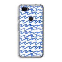 Blauwe golven: Google Pixel 3a Transparant Hoesje