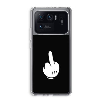 Middle finger black: Xiaomi Mi 11 Ultra Transparant Hoesje