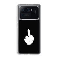 Middle finger black: Xiaomi Mi 11 Ultra Transparant Hoesje