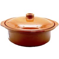 Tapas ovenschaal - cocotte - 30 cm - terracotta - met deksel - stoofpot - braadpan