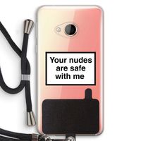 Safe with me: HTC U Play Transparant Hoesje met koord