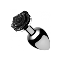 XR Brands Black Rose - Butt Plug - Small - thumbnail