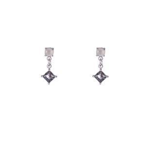 Day&Eve Oorbel Stone Stud Greige Zilver