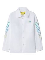 Off-White Kids chemise en coton à imprimé Arrow - Blanc