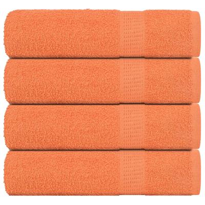 VidaXL Douchehanddoeken 4 st 70x140 cm 360 g/m² 100% katoen oranje