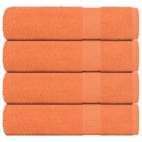 VidaXL Douchehanddoeken 4 st 70x140 cm 360 g/m² 100% katoen oranje