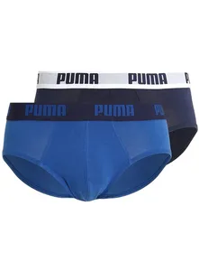 Puma Heren slips 2-pak- True Blue - Elastisch katoen