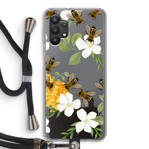No flowers without bees: Samsung Galaxy A32 5G Transparant Hoesje met koord