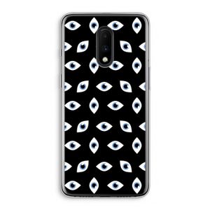Eyes pattern: OnePlus 7 Transparant Hoesje