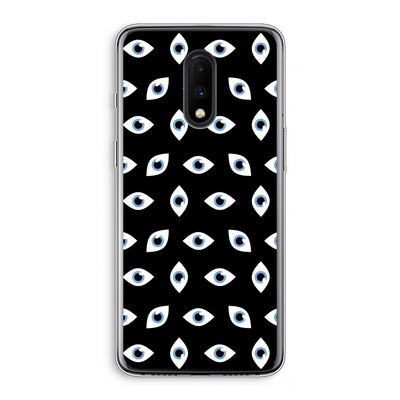 Eyes pattern: OnePlus 7 Transparant Hoesje